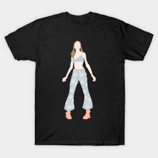 Summer in the 70s Vintage Fashion Illustration T-Shirt